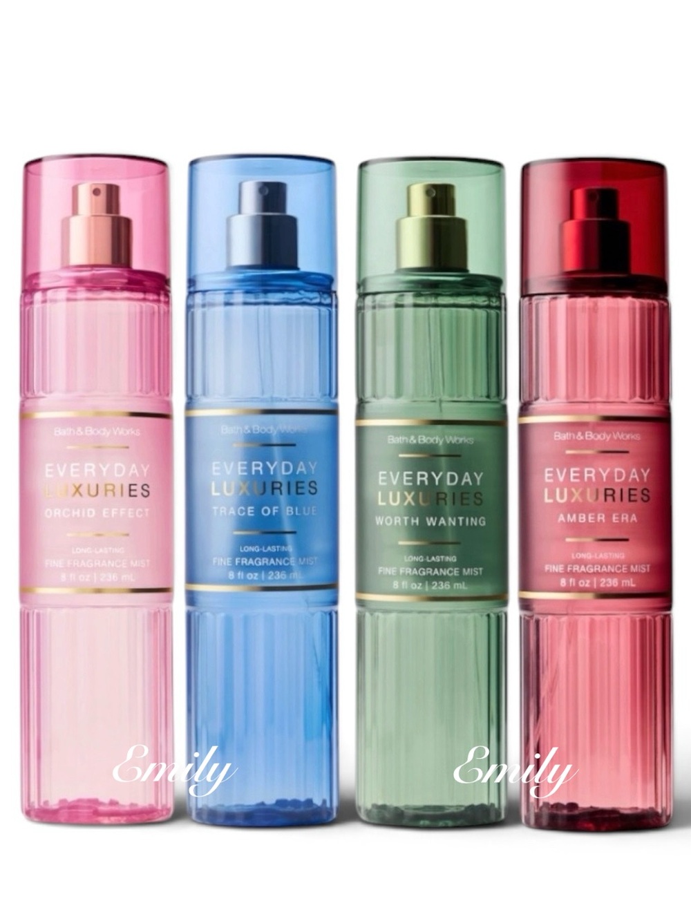 NEW! 4X Bath & Body Works EVERYDAY LUXURIES Mist Spray Collection Set Bundle